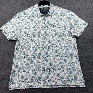 William Murray Performance Golf Polo Shirt Men's Extra Large Floral Print